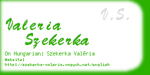 valeria szekerka business card